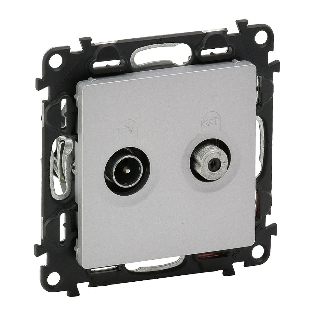 Розетка TV-SAT двухкабельная Valena Life/Allure Legrand (алюминий) 753658