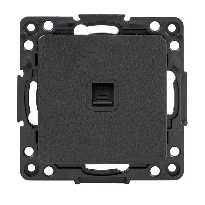 Розетка RJ-45  Стокгольм черн. PROxima EKF EZK01-035-10