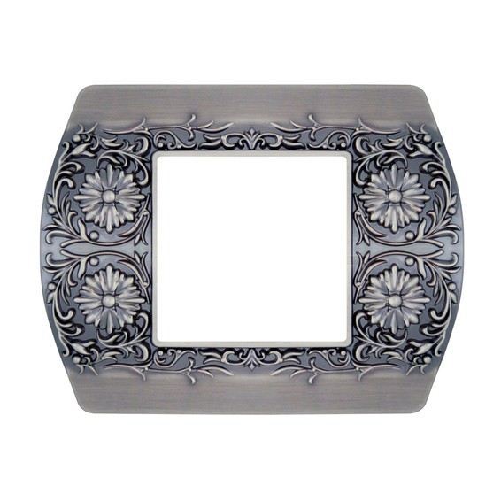 Рамка 1 пост FEDE SAN REMO, горизонтальная, antique silver, FD01421AS