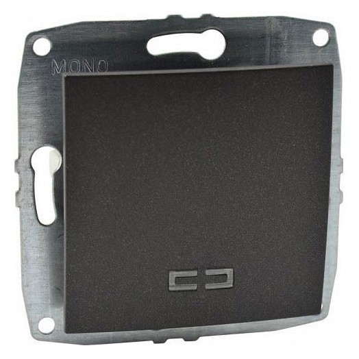 Выключатель одноклавишный с подсветкой механизм графит Mono Electric Despina/ Larissa 500-002025-101