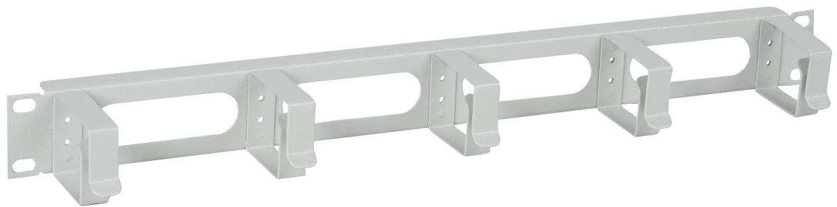 Органайзер кабельный 19дюймов 1U 5 колец серый