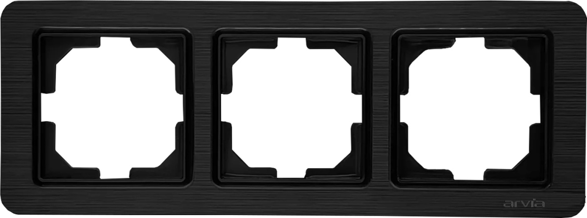 Рамка на 3 поста Arvia Electric Lavin черн 21 25 4000 023